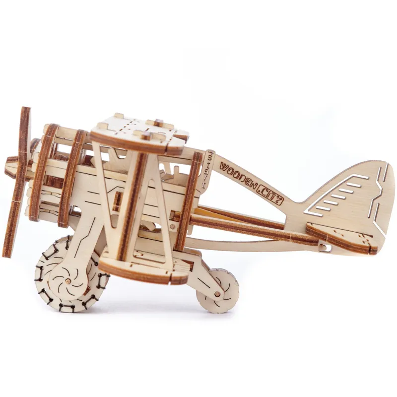 3D Wooden Jigsaw Puzzle - Biplane