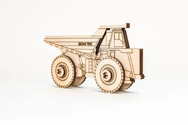 3D Wooden Jigsaw Puzzle - Belaz 2D