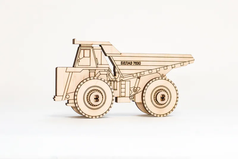 3D Wooden Jigsaw Puzzle - Belaz 2D