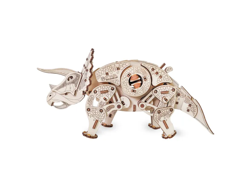 3D Wooden Jigsaw Puzzle - Triceratops
