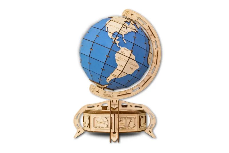 3D Wooden Jigsaw Puzzle - Blue Globe
