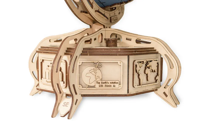 3D Wooden Jigsaw Puzzle - Blue Globe