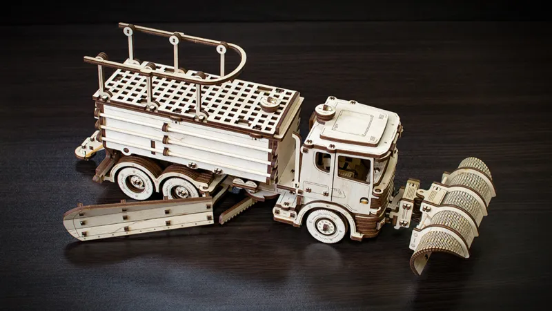 3D Wooden Jigsaw Puzzle - Snowtruck