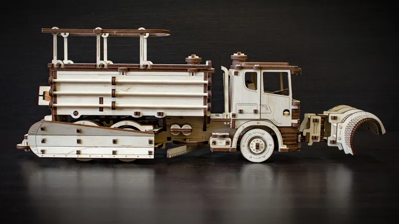 3D Wooden Jigsaw Puzzle - Snowtruck