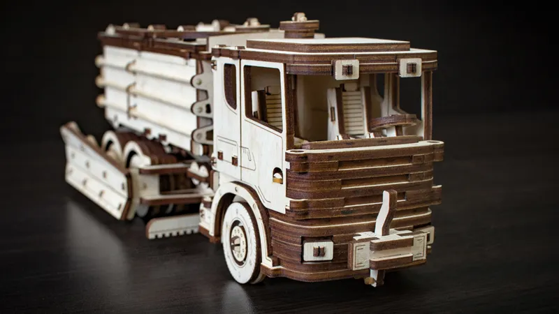 3D Wooden Jigsaw Puzzle - Snowtruck