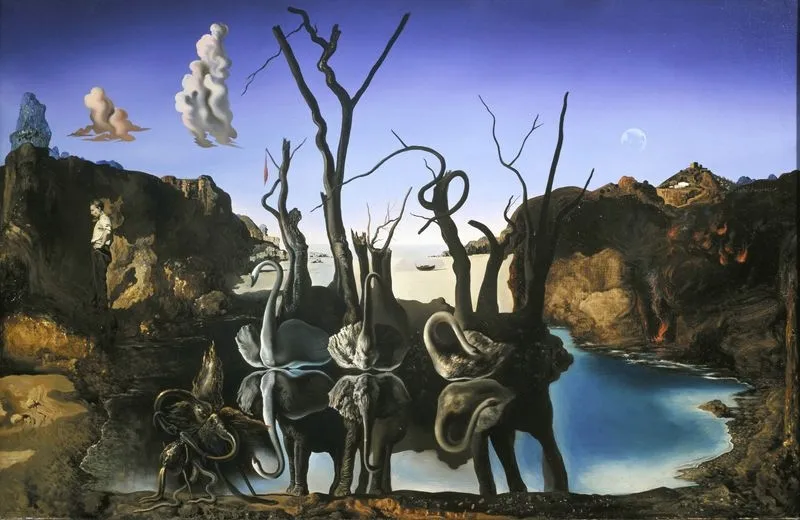 Salvador Dalí - Swans Reflecting Elephants