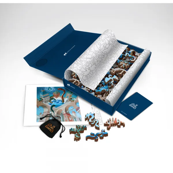 Wooden Jigsaw Puzzle - Colorfoul Dragon Bathing