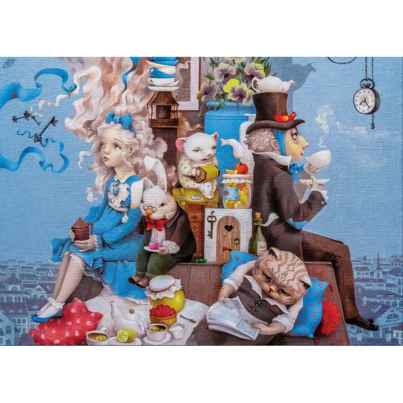 Wooden Puzzle - Alice Crazy Tea Party