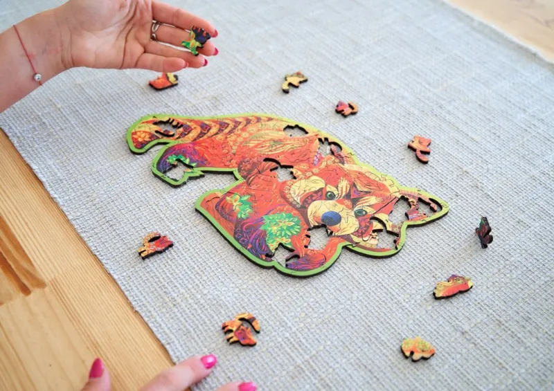 Wooden Puzzle - Red Panda