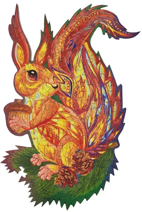 Wooden Jigsaw Puzzle - The Fluffy Squirrel