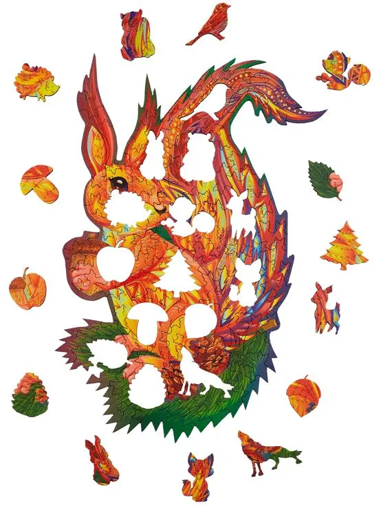 Wooden Jigsaw Puzzle - The Fluffy Squirrel