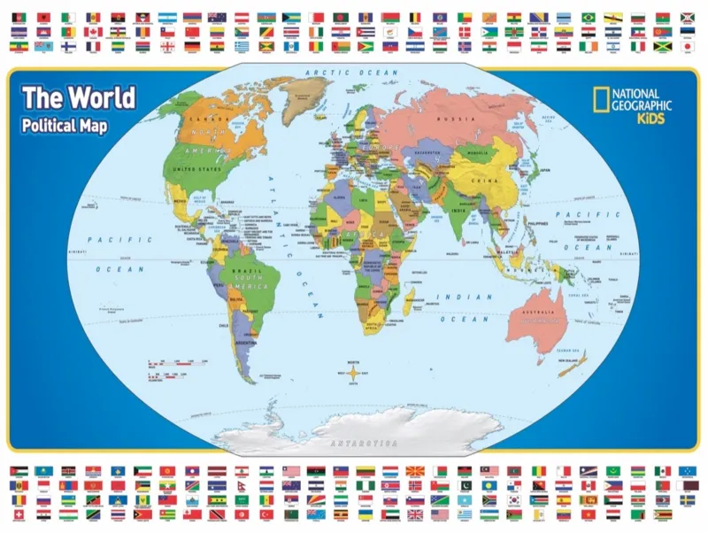 XXL Pieces - National Geographic - The World Kids Map