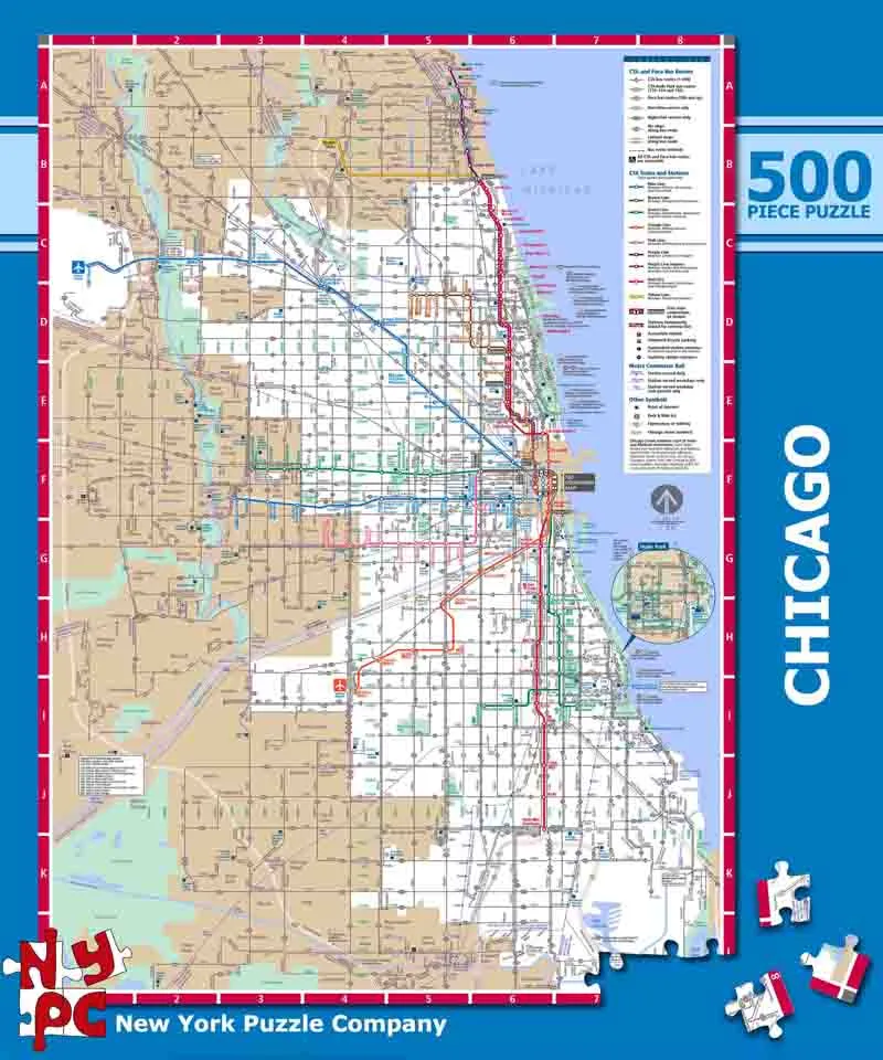 XXL Pieces - Chicago Transit Map