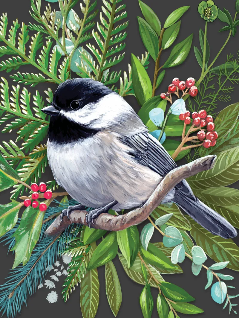 XXL Pieces - Black-capped Chickadee