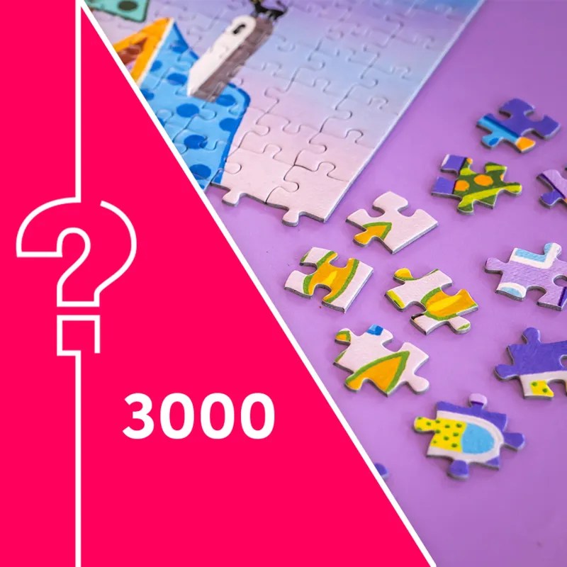 Mystery Puzzle without Box & without Image - Bag of 3000 Pieces