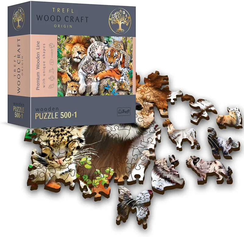 Wooden Jigsaw Puzzle - Wild Cats in the Jungle