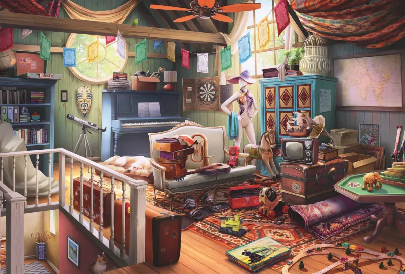 Holzpuzzle Premium Line - Schätze Auf Dem Dachboden