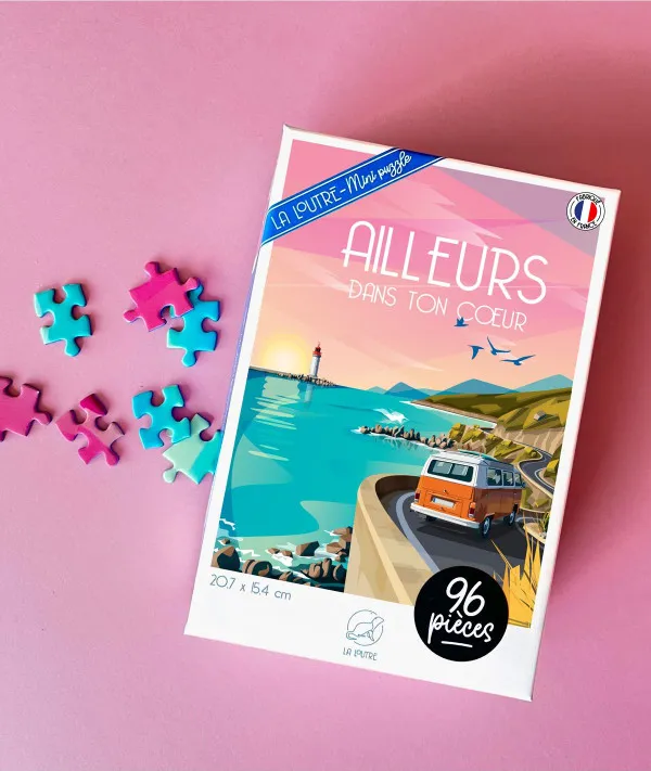 Mini Puzzle 96 Pieces - AILLEURS dans ton Coeur