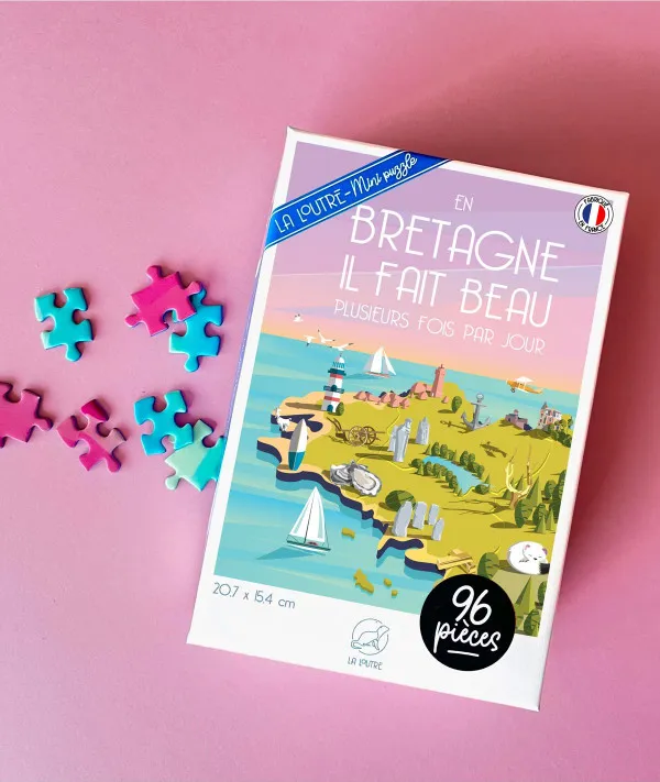 Mini Puzzle 96 Pieces - En BRETAGNE Il fait beau plusieurs fois par Jour