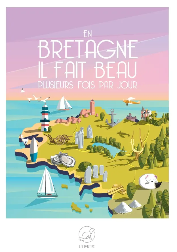 Mini Puzzle 96 Pieces - En BRETAGNE Il fait beau plusieurs fois par Jour