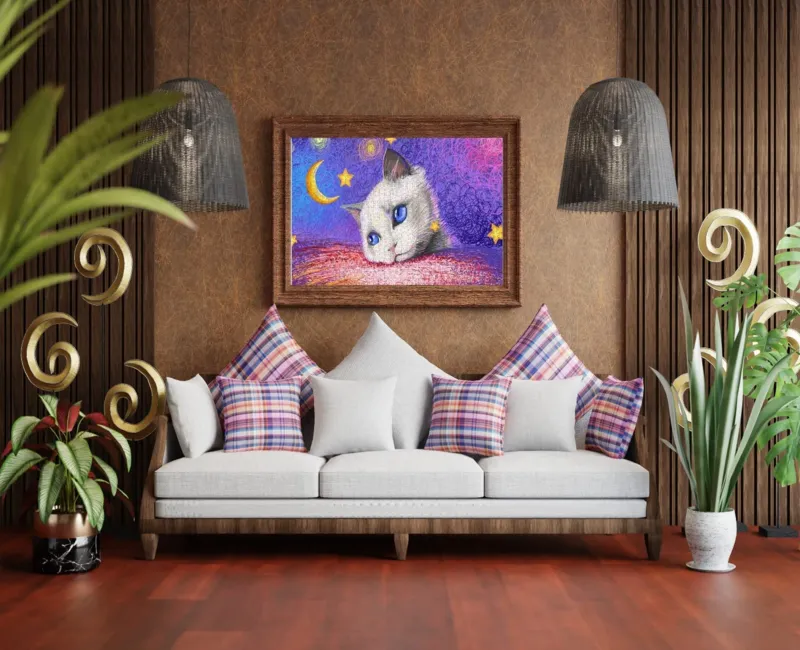 Under the Stars - White Cat