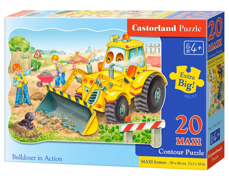 Jigsaw Puzzle - 20 Maxi Pieces : Bulldozer in Action
