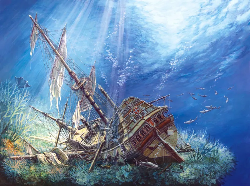 Jigsaw Puzzle - 2000 Pieces - Underwater Shipwreck