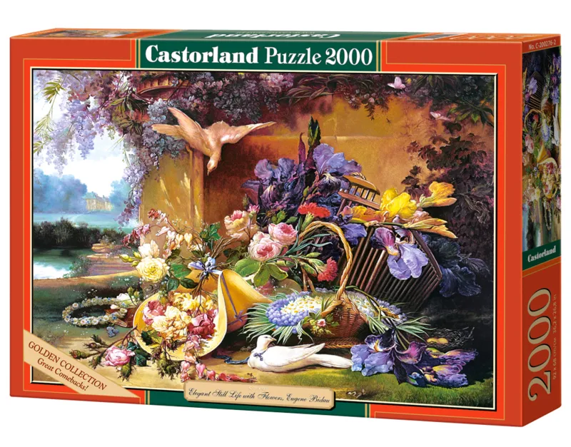 Jigsaw Puzzle - 2000 Pieces - Eugene Bidau : Elegant Still Life with Flowers