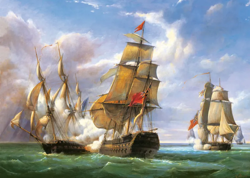 Jigsaw Puzzle - 3000 Pieces - Vessels at the Trafalgar Battle