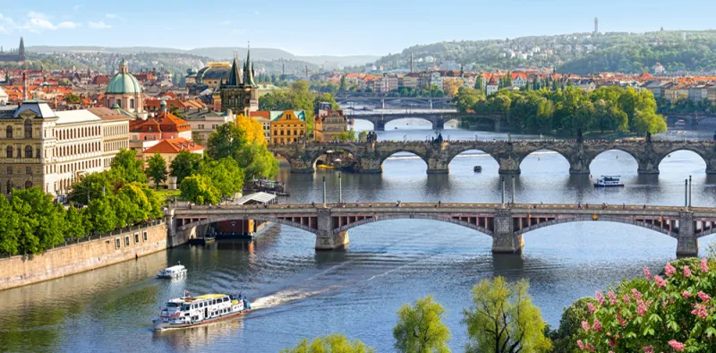 Czech Republic, Prague: Vltava bridge