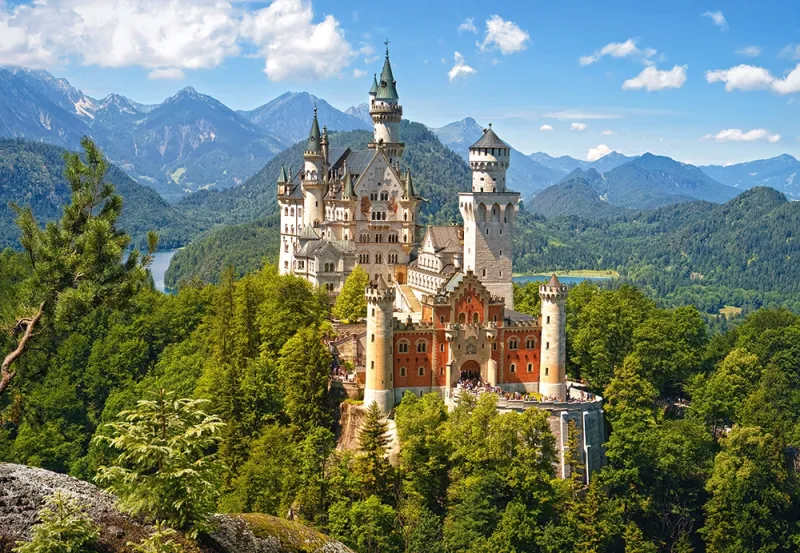 View of the Neuschwanstein Castle