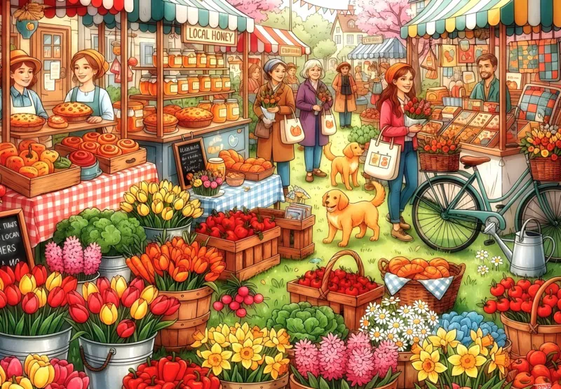 Colorful Farmers Market