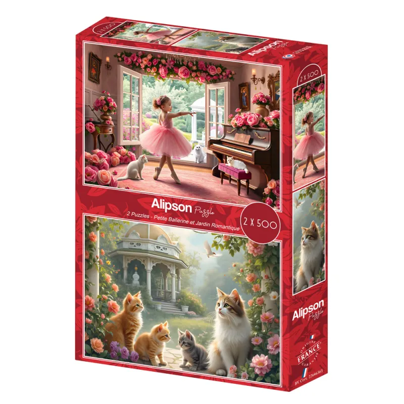 2 Puzzles - Little Ballerina and Romantic Garden