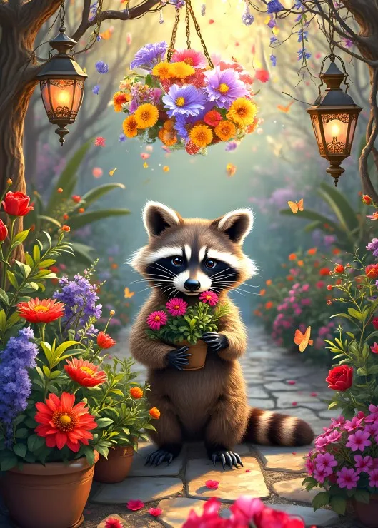 Raccoon's Secret Garden