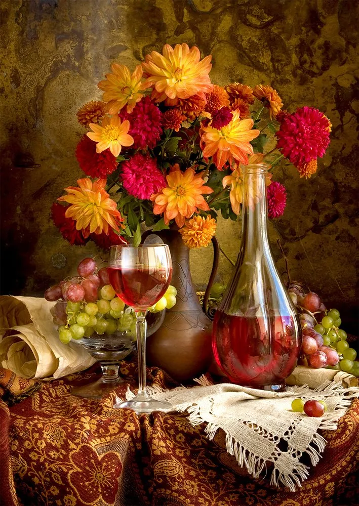 Dahlias and Wine