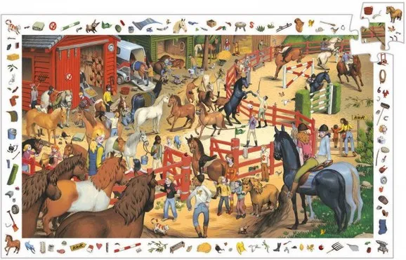 Observation Puzzle + Poster - Antoine Ronzon: Horse riding