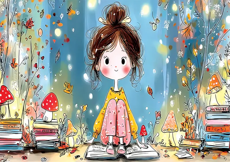 Girl & Books