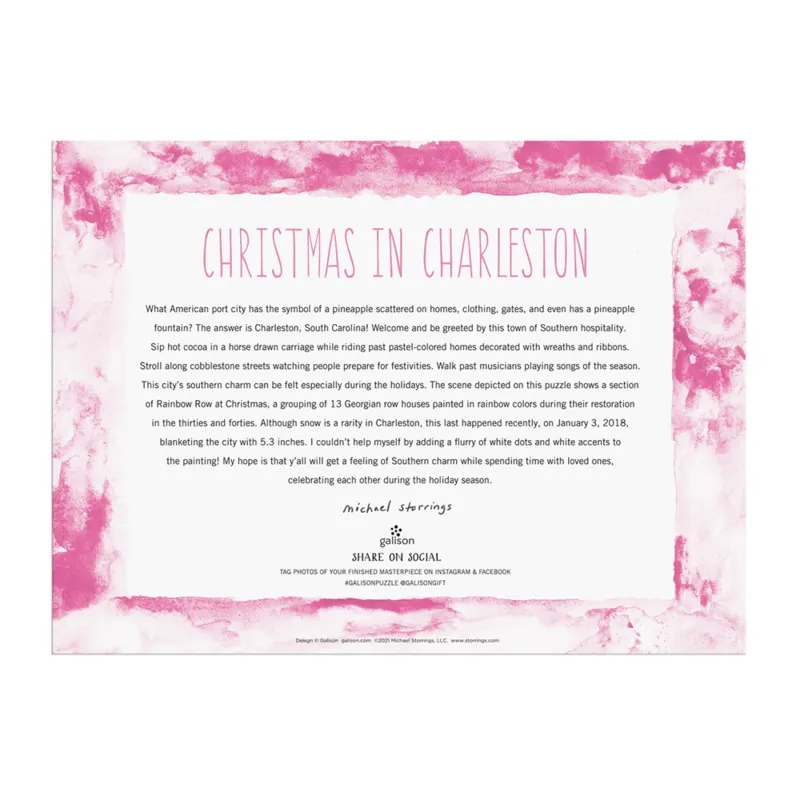 Christmas in Charleston - 1000 Piece Puzzle