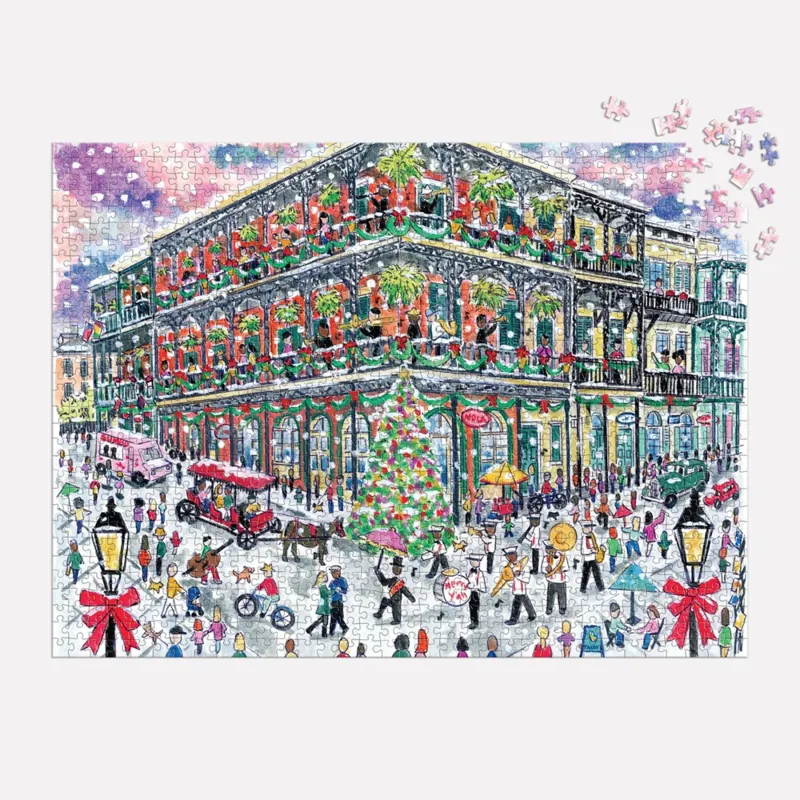 Christmas in New Orleans - 1000 Piece Puzzle with Square Box
