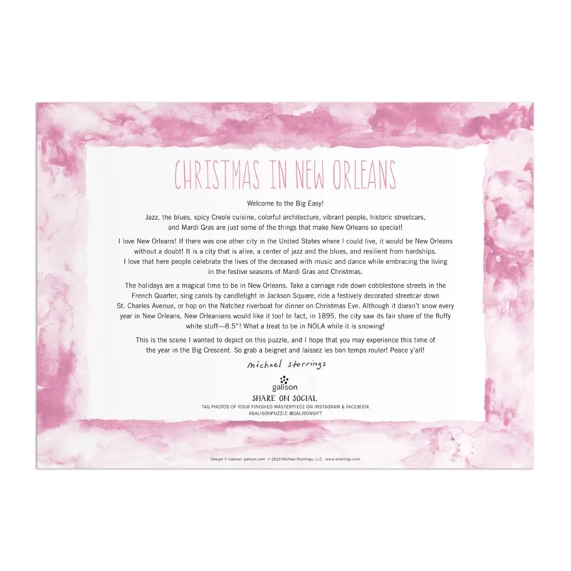 Christmas in New Orleans - 1000 Piece Puzzle with Square Box