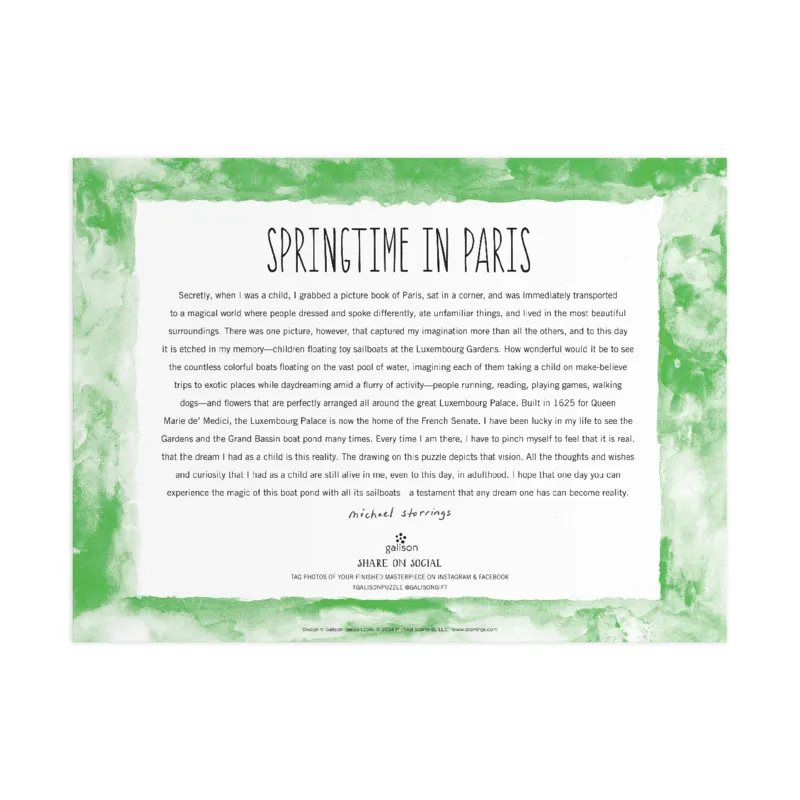 Michael Storrings - Springtime in Paris - 1000 Piece Puzzle