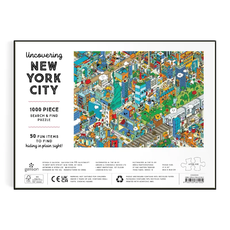 Uncovering New York City Search and Find 1000 Piece Puzzle
