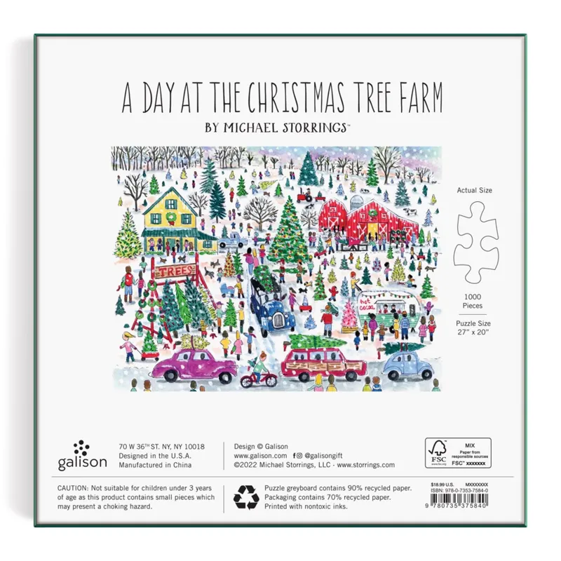 Christmas Tree Farm - 1000 Piece Foil Puzzle