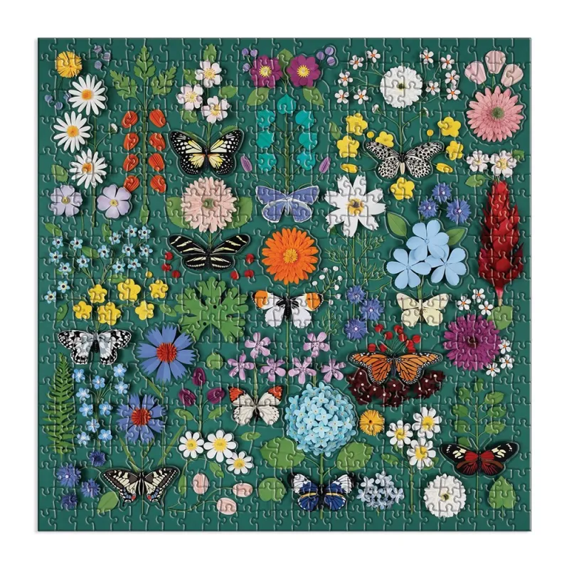 Butterfly Botanica - 500 Piece Puzzle with Shaped Pieces