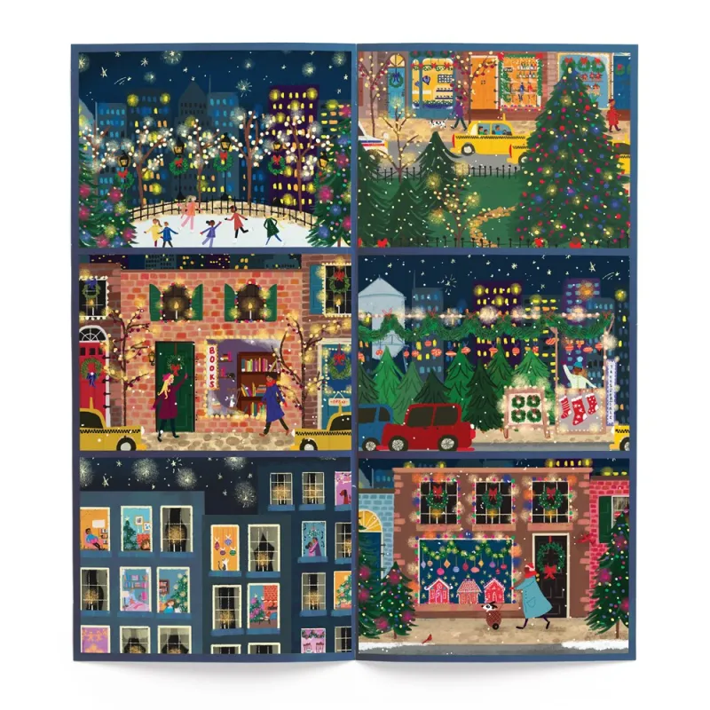 Joy Laforme - Winter Lights - 12 Days of Puzzles with 80 Pieces - Holiday Countdown
