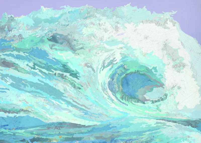 Matthew Cusick - Map Wave