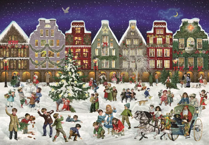 Advent Calendar Puzzle - Winter Evening in the City