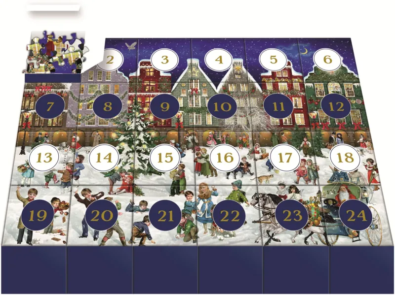 Advent Calendar Puzzle - Winter Evening in the City