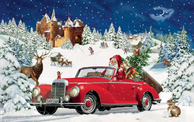 Mini-Puzzle - Santa's Convertible