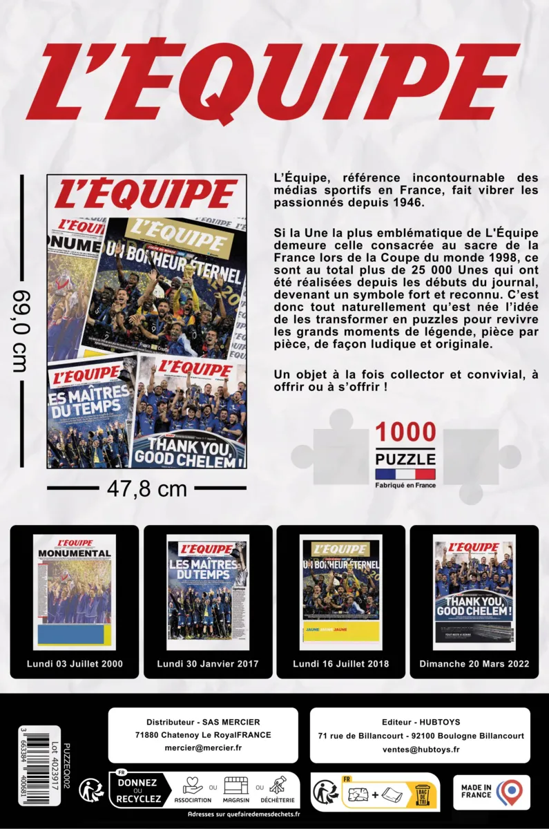 The Trophies of the France Teams - Football, HandBall, Rugby